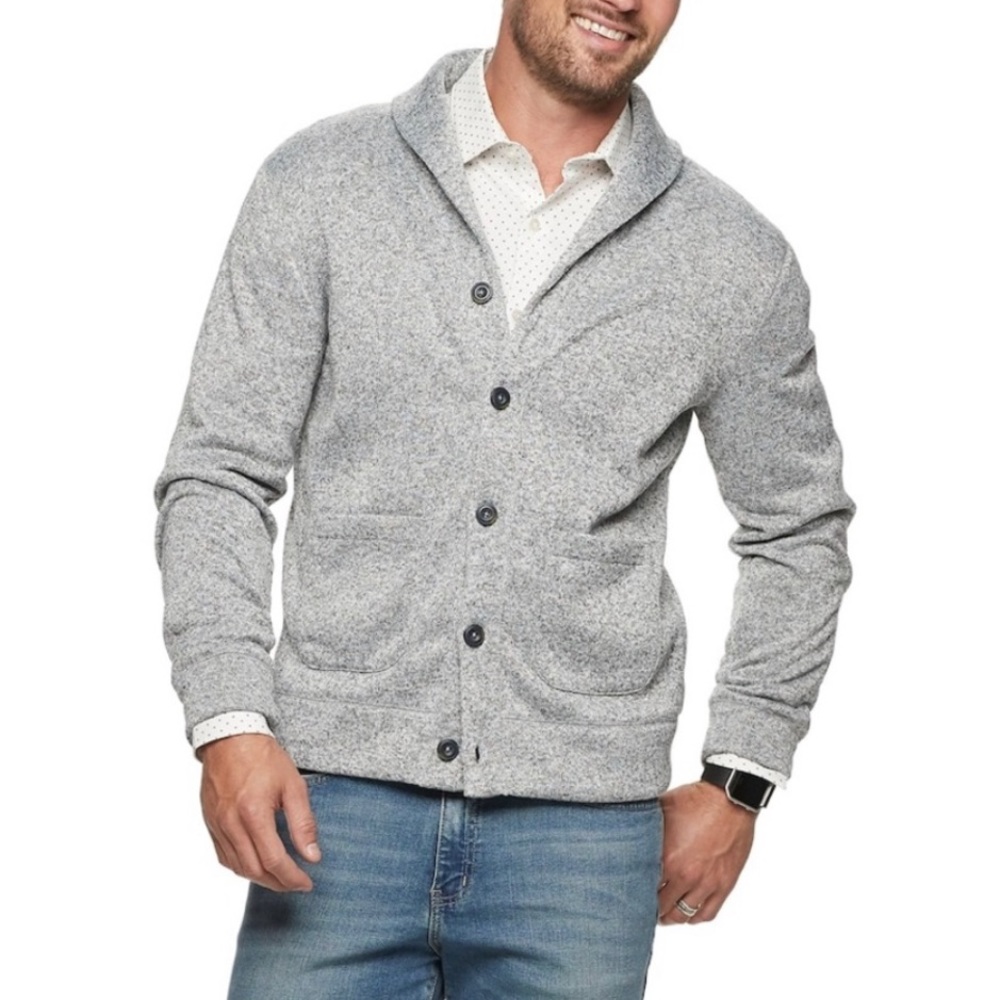 Sonoma Cozy men’s heathered grey sweater